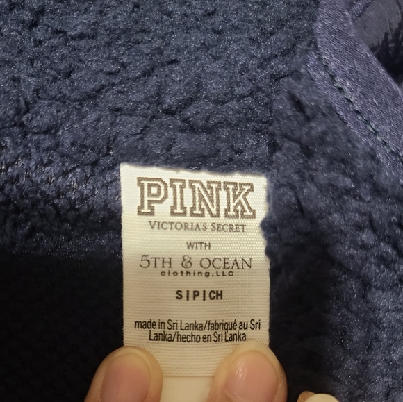 NWT PINK Victoria's Secret Collegiate Collection Virginia Sherpa Jacket sz S - Picture 7 of 9